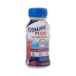 Ensure® Plus Nutrition Shake, Strawberry, 8-ounce bottle