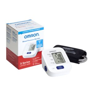 Omron 3 Series Digital Blood Pressure Monitoring Unit 1 Tube, Pocket Size, Handheld, Adult Large Cuff