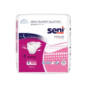 Seni® Super Quatro Severe Absorbency Incontinence Brief, Medium