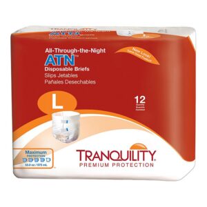 Tranquility® ATN Unisex Incontinence Brief, Large Disposable Heavy Absorbency