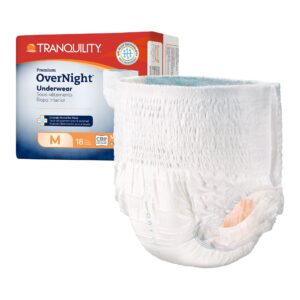 Tranquility® Premium Overnight™ Unisex Adult Absorbent Underwear, Pull On with Tear Away Seams, Medium Disposable Heavy Absorbency