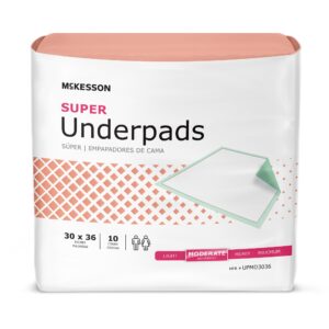 McKesson Super Moderate Absorbency Underpad, 30 x 36 Inch