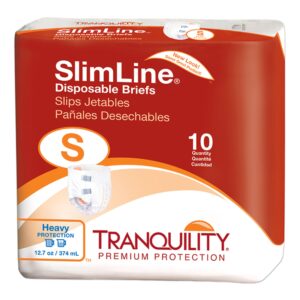 Tranquility®Slimline®Unisex Adult Incontinence Brief, Small Disposable Heavy Absorbency