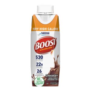 Boost®Oral Supplement, Very High Calorie, Chocolate Nutritional Drink, 8-ounce carton