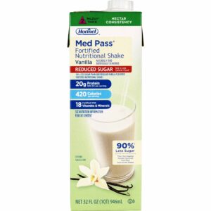 Med Pass® Reduced Sugar Vanilla Fortified Nutritional Shake, 32-ounce carton