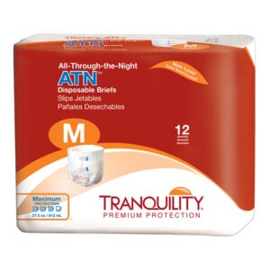 Tranquility®ATN Unisex, Adult Incontinence Brief, Medium Disposable Heavy Absorbency