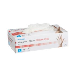 McKesson Vinyl Exam Glove, Large, Clear