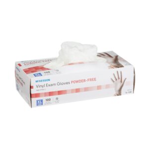 McKesson Vinyl Exam Glove, Extra Large, Clear