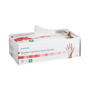 McKesson Vinyl Exam Glove, Medium, Clear