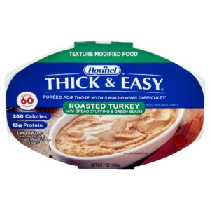 Thick & Easy®Purées Turkey with Stuffing and Green Beans Purée Thickened Food, 7-ounce Tray