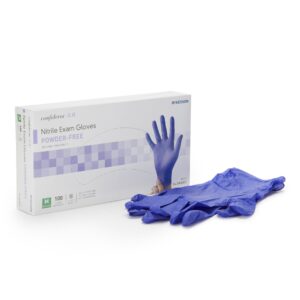 McKesson Confiderm®3.0 Nitrile Exam Glove, Textured Fingertips Medium, Blue