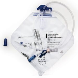 McKesson Anti-Reflux Valve Urinary Drain Bag, Sterile 2000 mL Vinyl