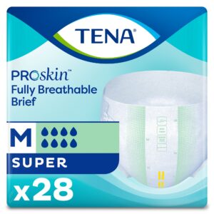 TENA ProSkin™ Unisex, Adult Incontinence Brief Super Medium Disposable, Heavy Absorbency