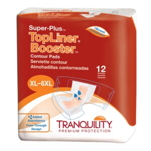 Tranquility®Top Liner®Booster Pad, Contour, 14 X 32 Inch, Heavy Absorbency, Super Absorbent Core