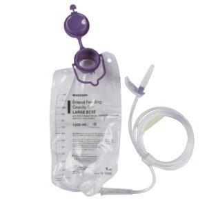 McKesson Gravity Feeding Bag Set with ENFit™ Connector,1200 mL