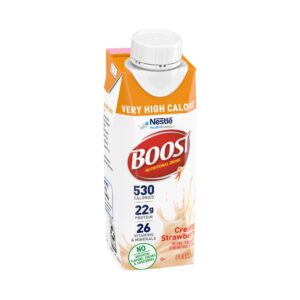 Boost®Oral Supplement, Very High Calorie Strawberry Flavor Liquid 8 oz. Reclosable Carton