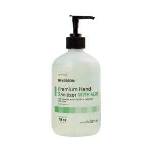 McKesson Premium, Hand Sanitizer with Aloe, 18 oz. Ethyl Alcohol Gel, Pump Bottle, 70% Strength