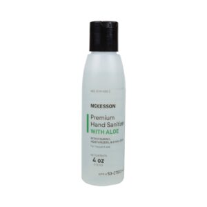 McKesson Premium, Hand Sanitizer with Aloe Ethyl Alcohol Gel Bottle, 4 oz.