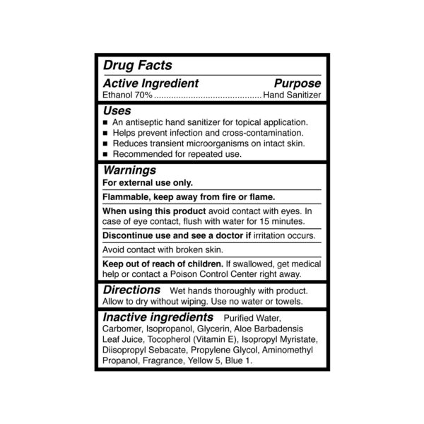 McKesson Premium, Hand Sanitizer with Aloe Ethyl Alcohol Gel Bottle, 4 oz. - Image 2