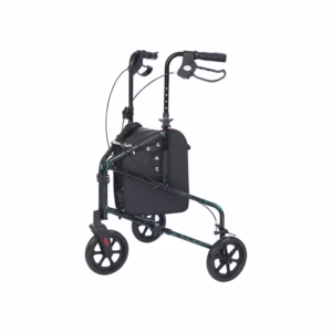 Rhythm Health Rally Lite - Aluminum 3 Wheel Walker with Tote, Laser Green