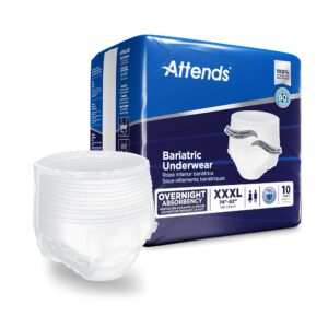 Attends® Absorbent Underwear Bariatric Pull On with Tear Away Seams Adult 3X-Large Unisex Disposable Heavy Absorbency