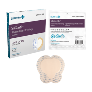 Dynarex Dürma+   SiliGentle - Silicone Bordered Foam Dressing, 9" x 9" Large Sacral